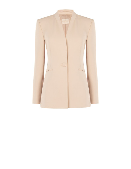 Giacca Blazer Sfiancata In Scuba Crepe Con Bottone Coordinato Rinascimento