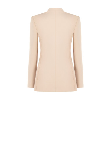 Fitted Scuba Crepe Blazer Jacket with Matching Button by Rinascimento