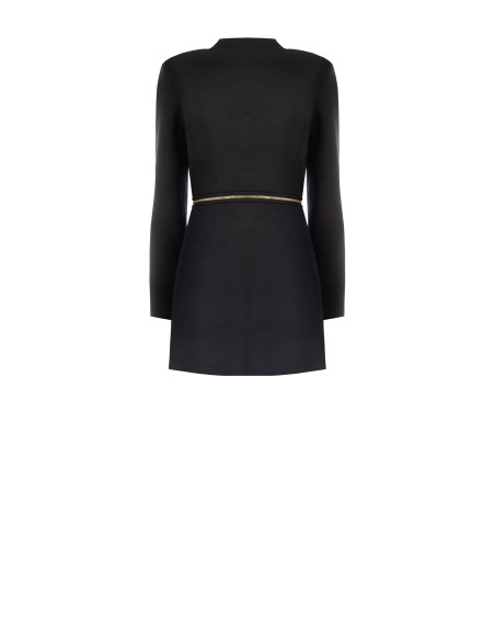 Cappotto Due In Uno Medio E Crop In Neoprene Con Zip In Vita Rinascimento