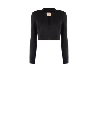 Manteau deux-en-un mi-long et court en néoprène avec fermeture éclair à la taille « Rinascimento »