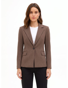 Rinascimento Fitted Striped Blazer Jacket