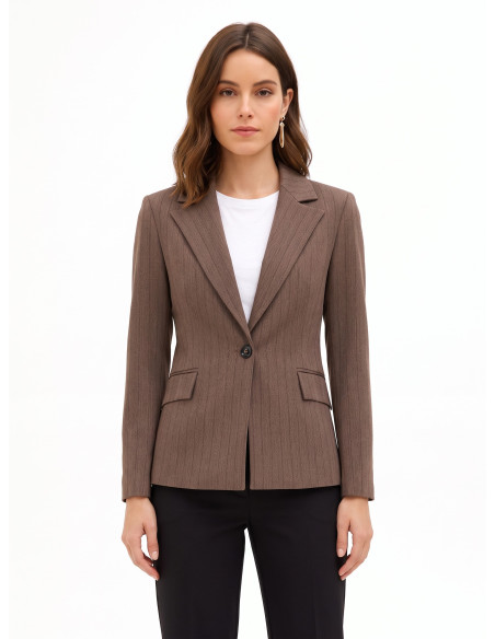 Rinascimento Fitted Striped Blazer Jacket