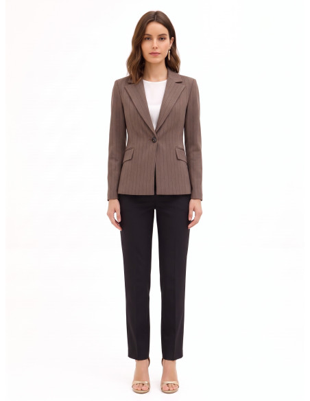 Giacca Blazer Sfiancata A Righe Rinascimento