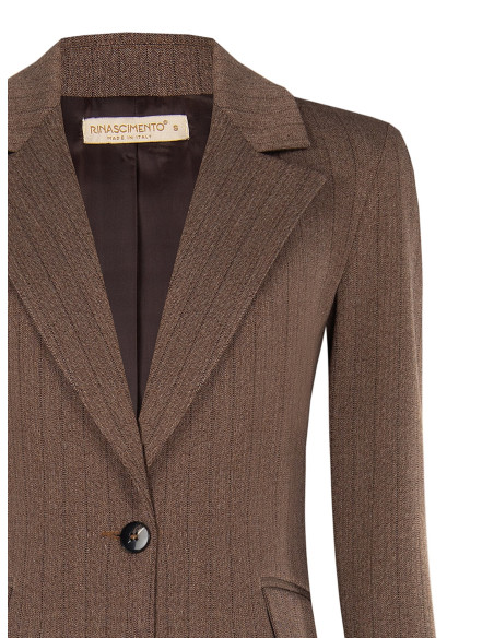Rinascimento Fitted Striped Blazer Jacket