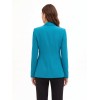 Giacca Blazer Sfiancata In Tessuto Cadi Con Scollo E Drappeggio In Georgette Rinascimento