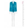 Giacca Blazer Sfiancata In Tessuto Cadi Con Scollo E Drappeggio In Georgette Rinascimento