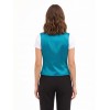 Rinascimento-Style Fitted Satin Waistcoat Without Lapels