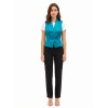 Rinascimento-Style Fitted Satin Waistcoat Without Lapels