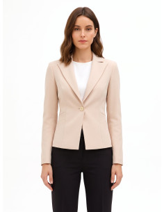 Short, Fitted Blazer Jacket in Rinascimento Technical Fabric