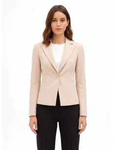 Veste blazer courte cintrée en tissu technique « Rinascimento »
