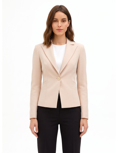 Short, Fitted Blazer Jacket in Rinascimento Technical Fabric