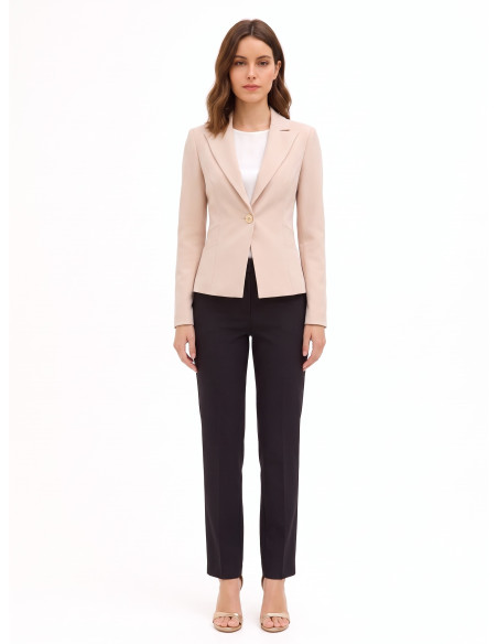 Short, Fitted Blazer Jacket in Rinascimento Technical Fabric