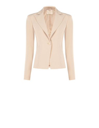 Giacca Blazer Sfiancata Corta In Tessuto Tecnico Rinascimento