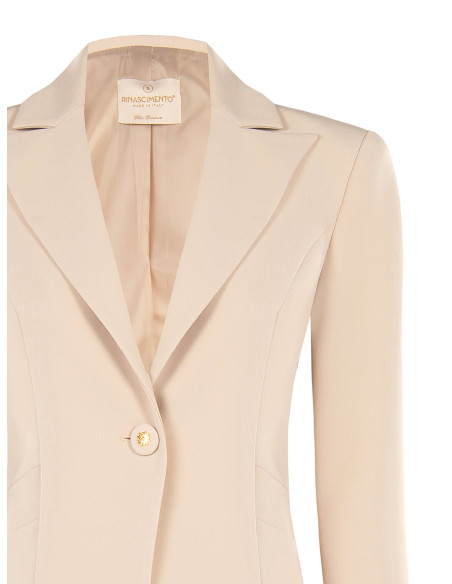Giacca Blazer Sfiancata Corta In Tessuto Tecnico Rinascimento