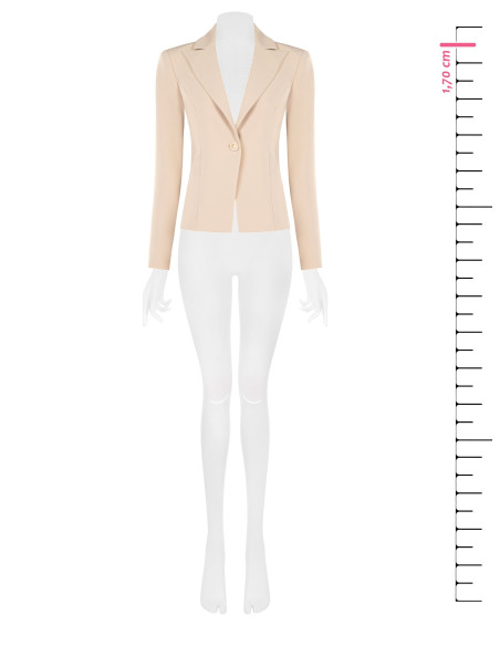Veste blazer courte cintrée en tissu technique « Rinascimento »