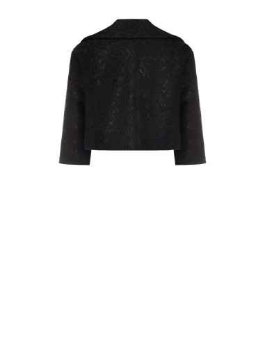 Crop Spencer Jacket in Structured Rinascimento Macramé Fabric