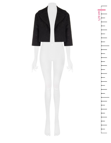 Crop Spencer Jacket in Structured Rinascimento Macramé Fabric