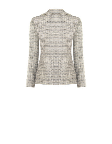 Tweed Blazer Jacket with Rinascimento Logo Button