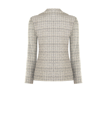 Tweed Blazer Jacket with Rinascimento Logo Button