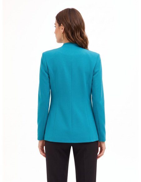 Veste blazer longue ouverte en maille « Punto Milano Rinascimento »