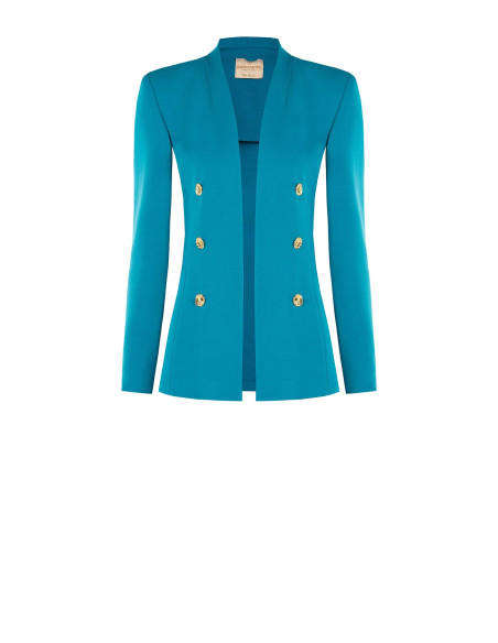 Veste blazer longue ouverte en maille « Punto Milano Rinascimento »
