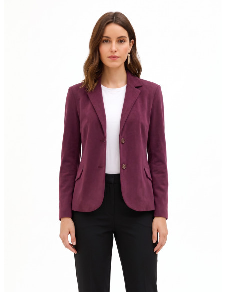 Rinascimento Fitted Velour Blazer Jacket