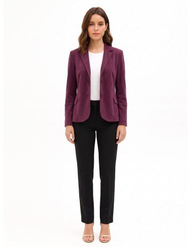 Rinascimento Fitted Velour Blazer Jacket