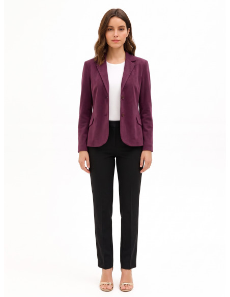 Giacca Blazer Sfiancata In Velour Rinascimento