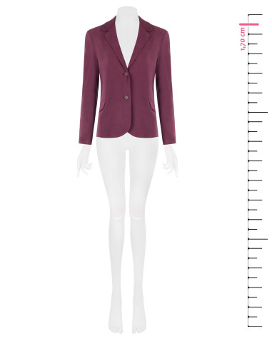 Rinascimento Fitted Velour Blazer Jacket