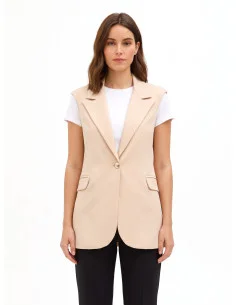 Gilet long en polyviscose avec bretelles « Rinascimento »