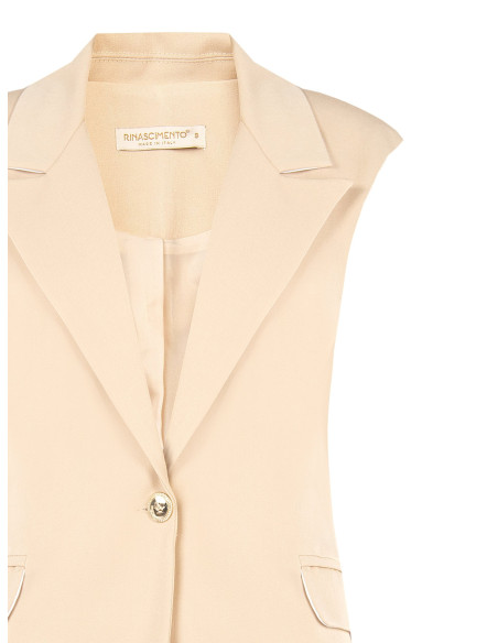 Long-cut polyviscose waistcoat with straps by Rinascimento