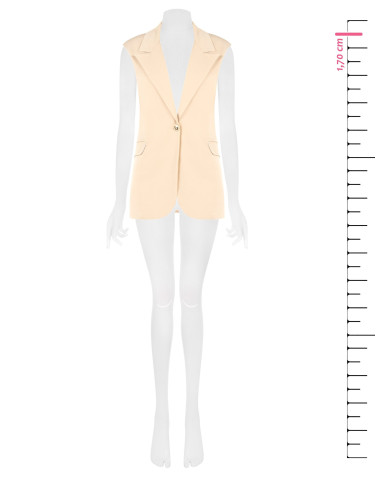 Gilet long en polyviscose avec bretelles « Rinascimento »