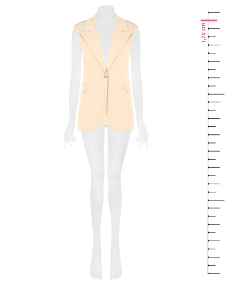 Long-cut polyviscose waistcoat with straps by Rinascimento