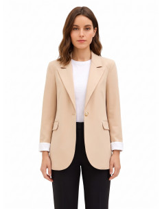 Giacca Blazer In Misto Cotone Con Risvolti Rinascimento
