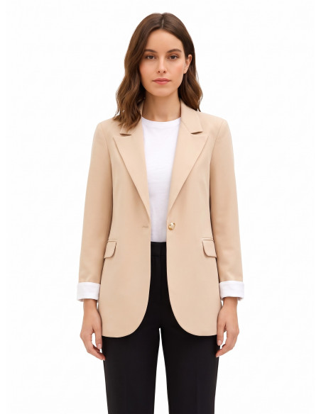 Veste blazer en coton mélangé avec revers « Rinascimento »