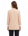 Cotton-Blend Blazer Jacket with Lapels by Rinascimento