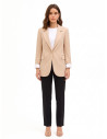 Cotton-Blend Blazer Jacket with Lapels by Rinascimento