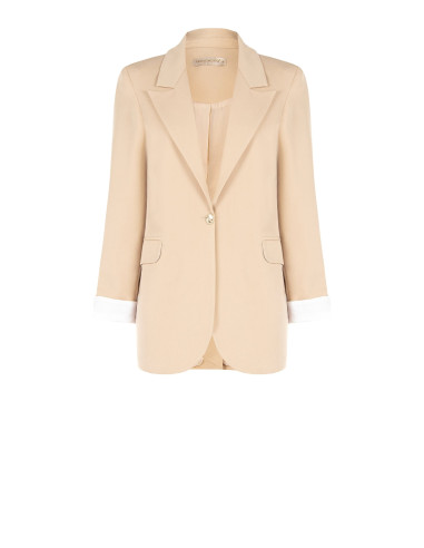 Giacca Blazer In Misto Cotone Con Risvolti Rinascimento