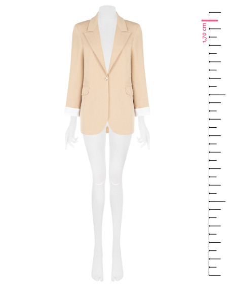 Giacca Blazer In Misto Cotone Con Risvolti Rinascimento