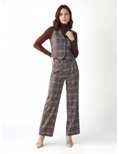 Gilet Sfiancato Tartan Rinascimento