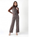 Gilet cintré à motif tartan « Rinascimento »