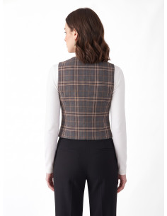 Gilet cintré à motif tartan « Rinascimento » 2