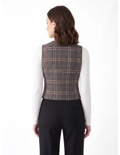 Gilet cintré à motif tartan « Rinascimento » 2