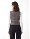 Gilet cintré à motif tartan « Rinascimento »