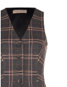 Gilet cintré à motif tartan « Rinascimento »