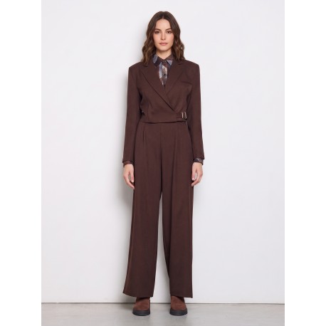Rinascimento Cropped Blazer Jacket with Belt