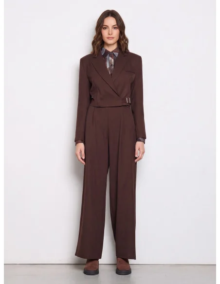 Giacca Blazer Crop Con Cinturino Rinascimento