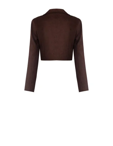 Giacca Blazer Crop Con Cinturino Rinascimento