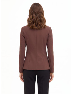 Fitted Scuba Crepe Blazer Jacket with Matching Buttons by Rinascimento 2