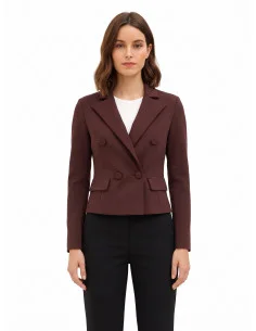 Rinascimento Short, Fitted Scuba Crepe Blazer Jacket